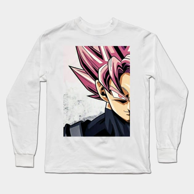 Goku Black Rose Long Sleeve T-Shirt by phxaz